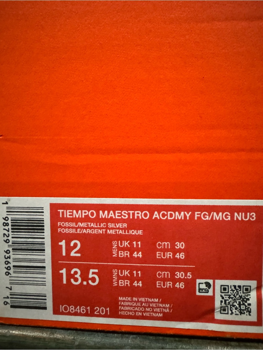 NIKE UNITED TIEMPO MAESTRO ACADEMY FG/MG LOW FOSSIL BURGUNDY SOCCER CLEATS - Picture 14 of 14
